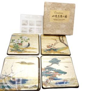 Coasters Of Flowers & Birds Of  Hokusai Hiroshige Japan Souvenir in Original Box